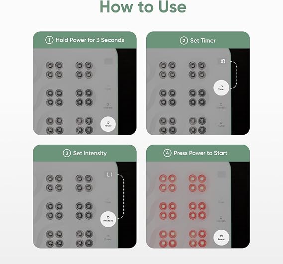 Nanoleaf Red Light Therapy Panel for Face & Body, 160 Dual Chip LEDs