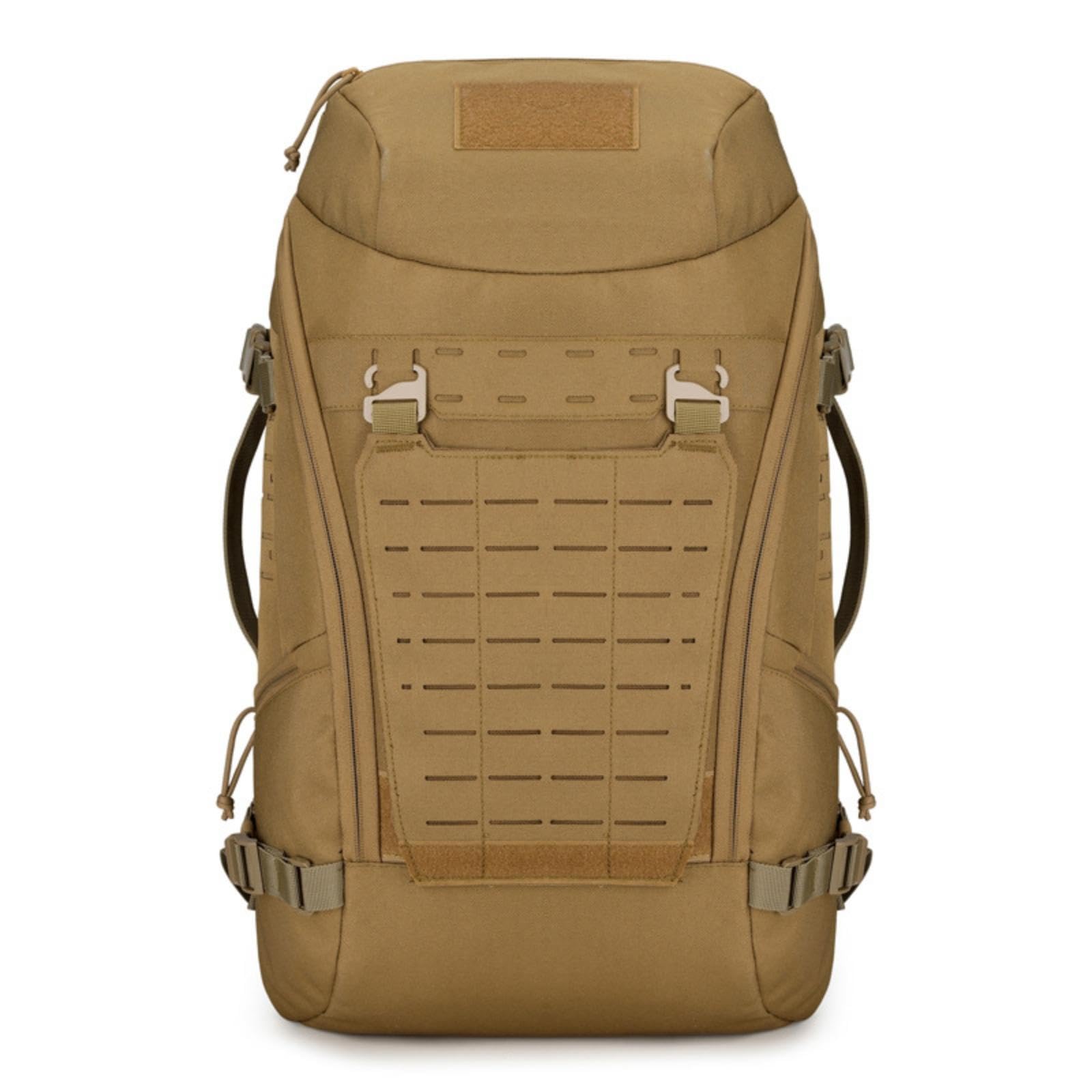 Hiking Backpack Compression Straps Outdoor Backpack Padded Daypack for Journeyers, Commuters, Camping, Commuting Khaki-image-12