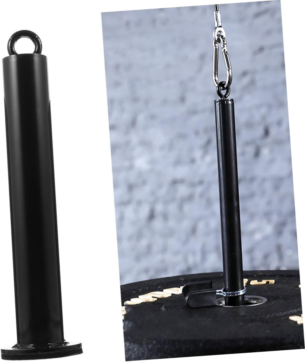 Yardwe 2pcs Barbell Rack Weight Plate Holder Cable Pulley System for Home Gym