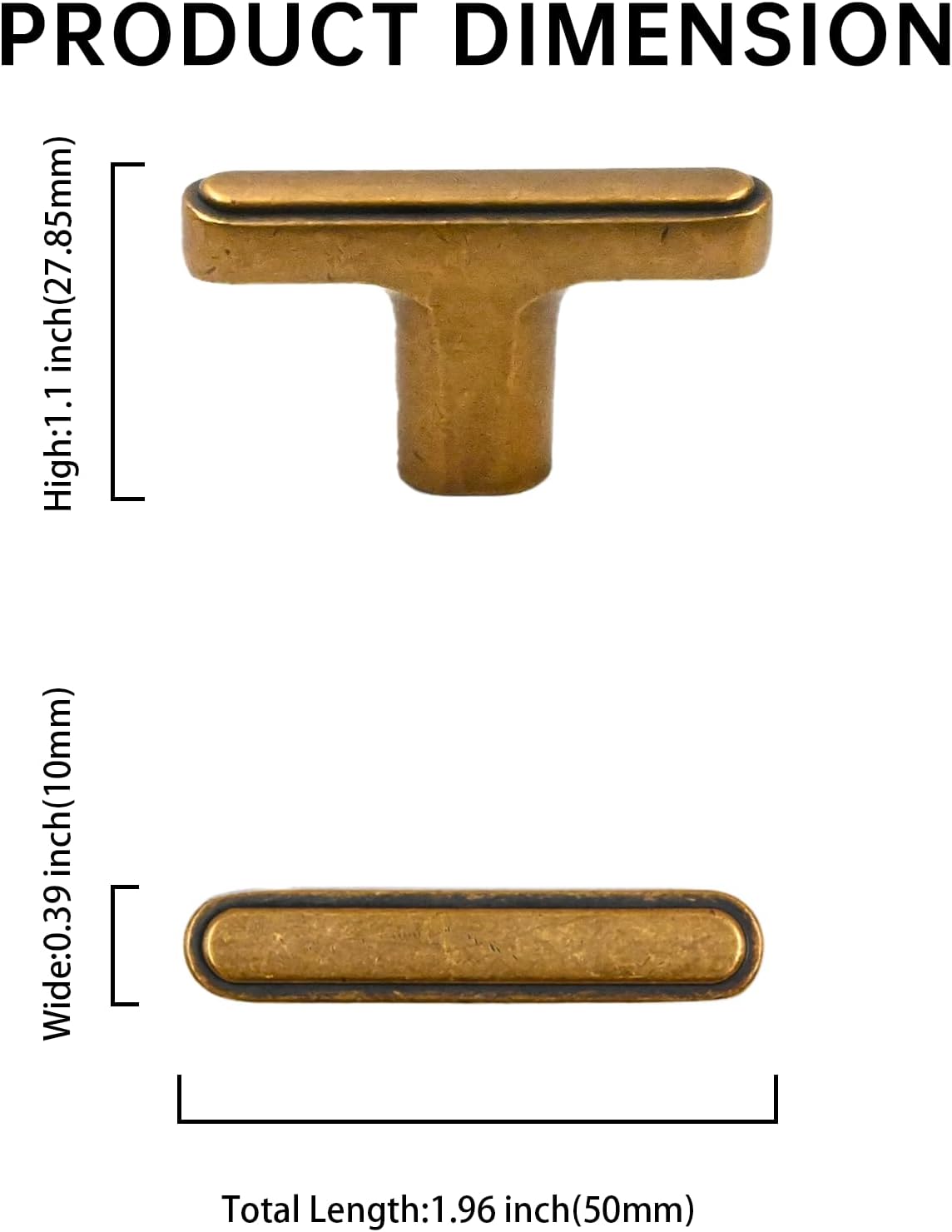 10 Pack Antique Brass Cabinet Knobs Cabinet Handles Kitchen Cabinet Hardware Drawer Pulls for Cupboard Bathroom