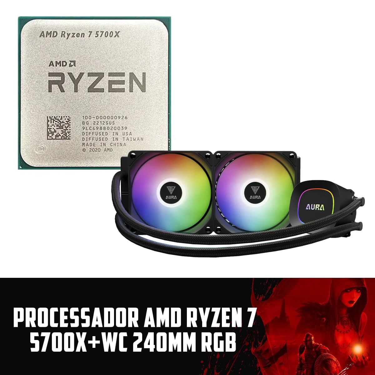 PC GAMER RYZEN 7 5700X, B550M, WI-FI, 32GB RAM, NVME 1TB, NVIDIA