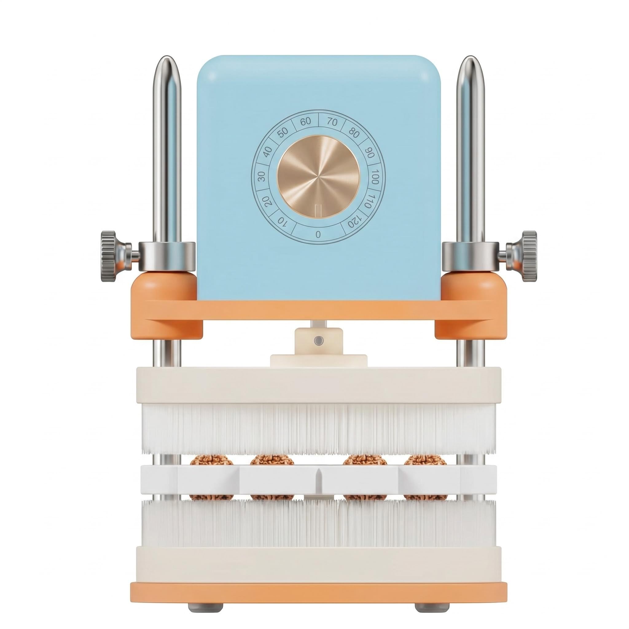 Máquina Eléctrica para Pulir Cuentas para Pulseras de Bodhi, Nueces & Madera - Limpieza Automática, Abrillantado & Pátina con Velocidad Constante 120RPM, Seguridad 24V, 12 Accesorios para un