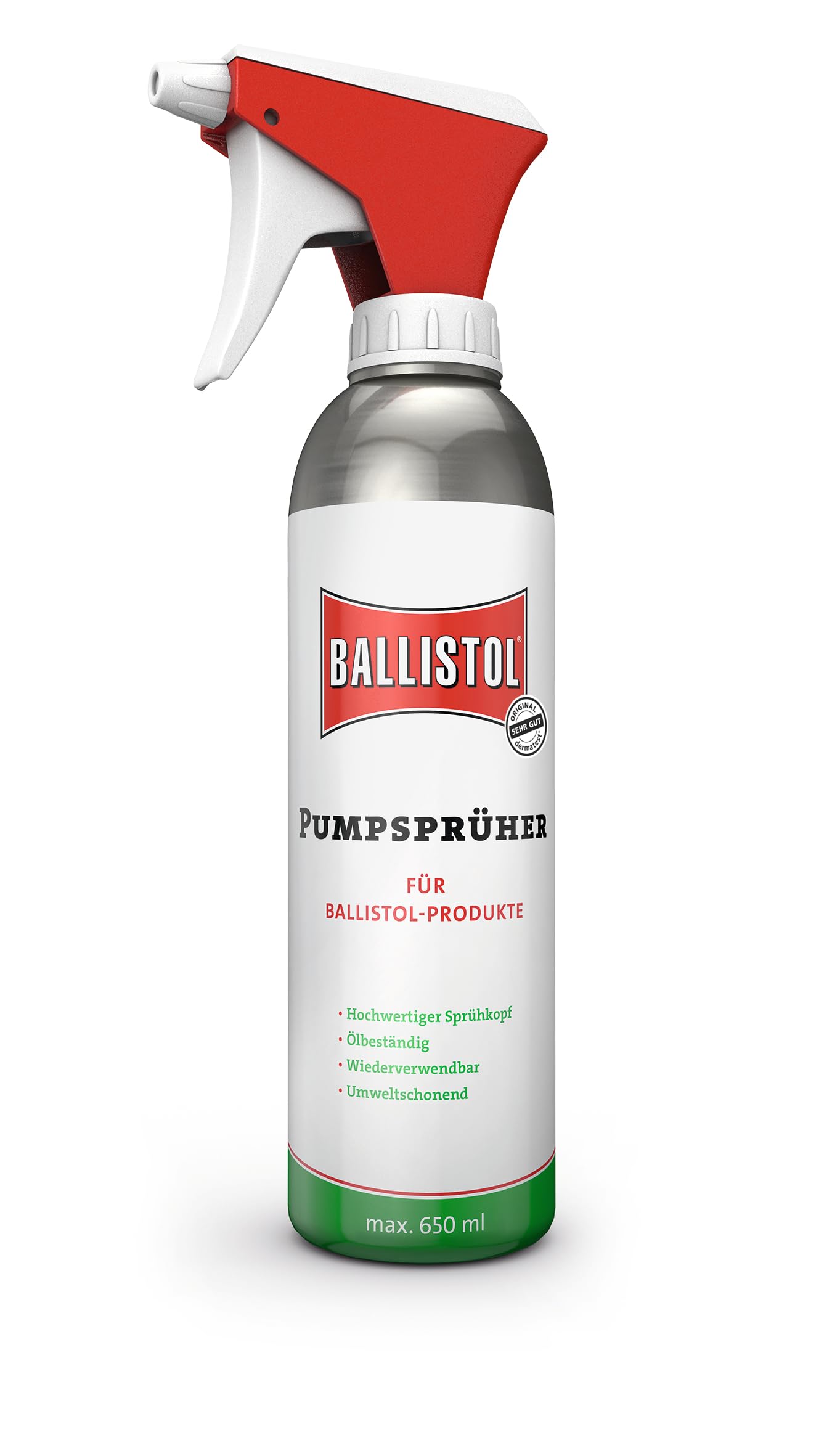 BALLISTOL 21353 Pumpsprüher zur Befüllung mit BALLISTOL-Produkten - 650 ml Fassungsvolumen