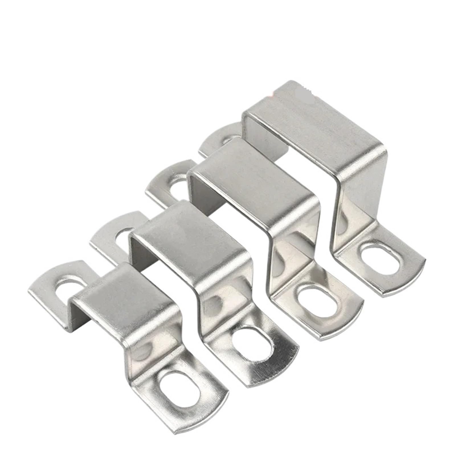 WEKONUMEX Square Pipe Clamp, 304 Stainless Steel M-Shaped U-Shaped Pipe Saddle Clamp Multiple Sizes(15 x 15 (5Pcs))