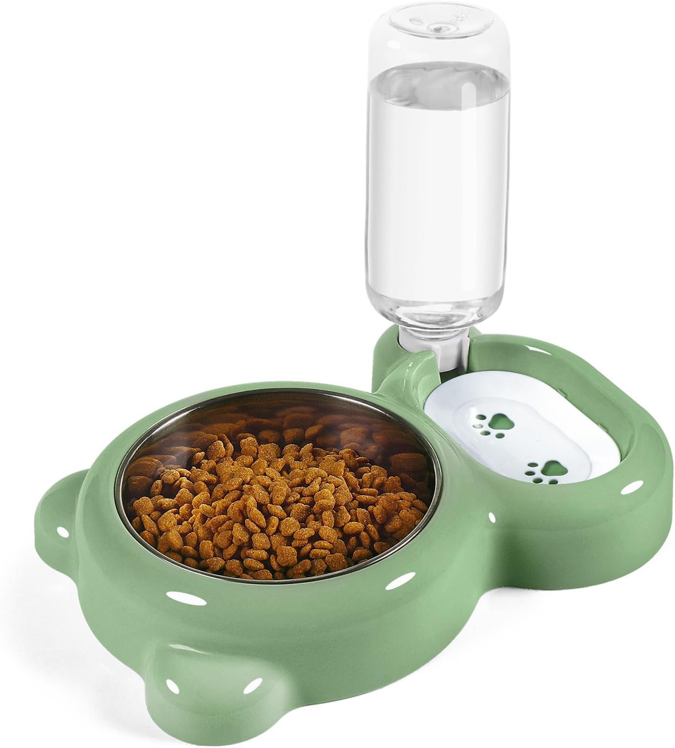 Marchul Cat Bowls, Double Raised Cat Food Bowl with Water