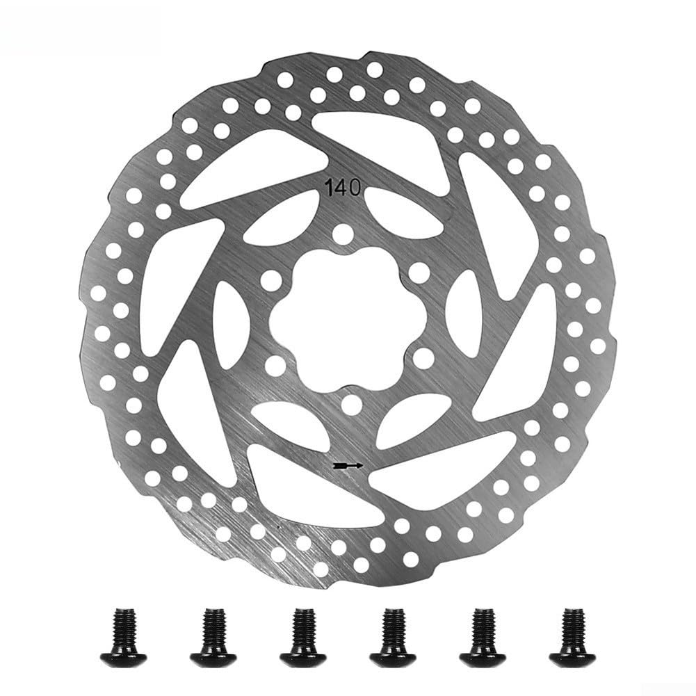 Gray 140mm Brake Disc For Kukirin G2 G3 G4 Electric Scooters Six Hole Design Aluminum Alloy Construction Rust Resistant Coating For Reliable Performance And Easy Installation On Your Ride Today