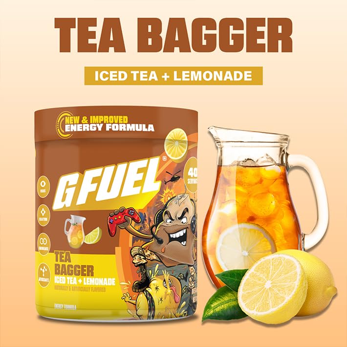 Image of G Fuel Resident Evil 3, Nemisis Tea Energy Drink Powder, Pre Workout Caffeine Mix for Gaming, Sugar Free Focus Amino, Vitamin + Antioxidants, 9.9oz (Lemonade Iced Tea, 40 Servings)