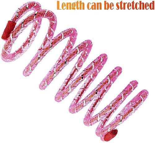 Miniatura 4 de IUHKBH Cat Springs, 4 piezas de juguete colorido para gatos de acción de resorte helicoidal elástico, cosas seguras para gatitos para todos los