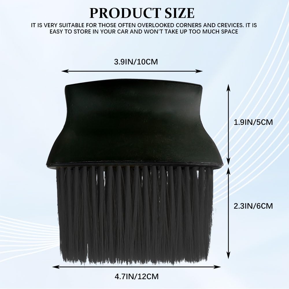 Auto Interior Dust Brush, Car Cleaning Brush, Soft Bristles Detailing Dusting Tool, Car Cleaning Hand Broom Universal for Automotive Dashboard, Air Conditioner Vents, Computer (Black)