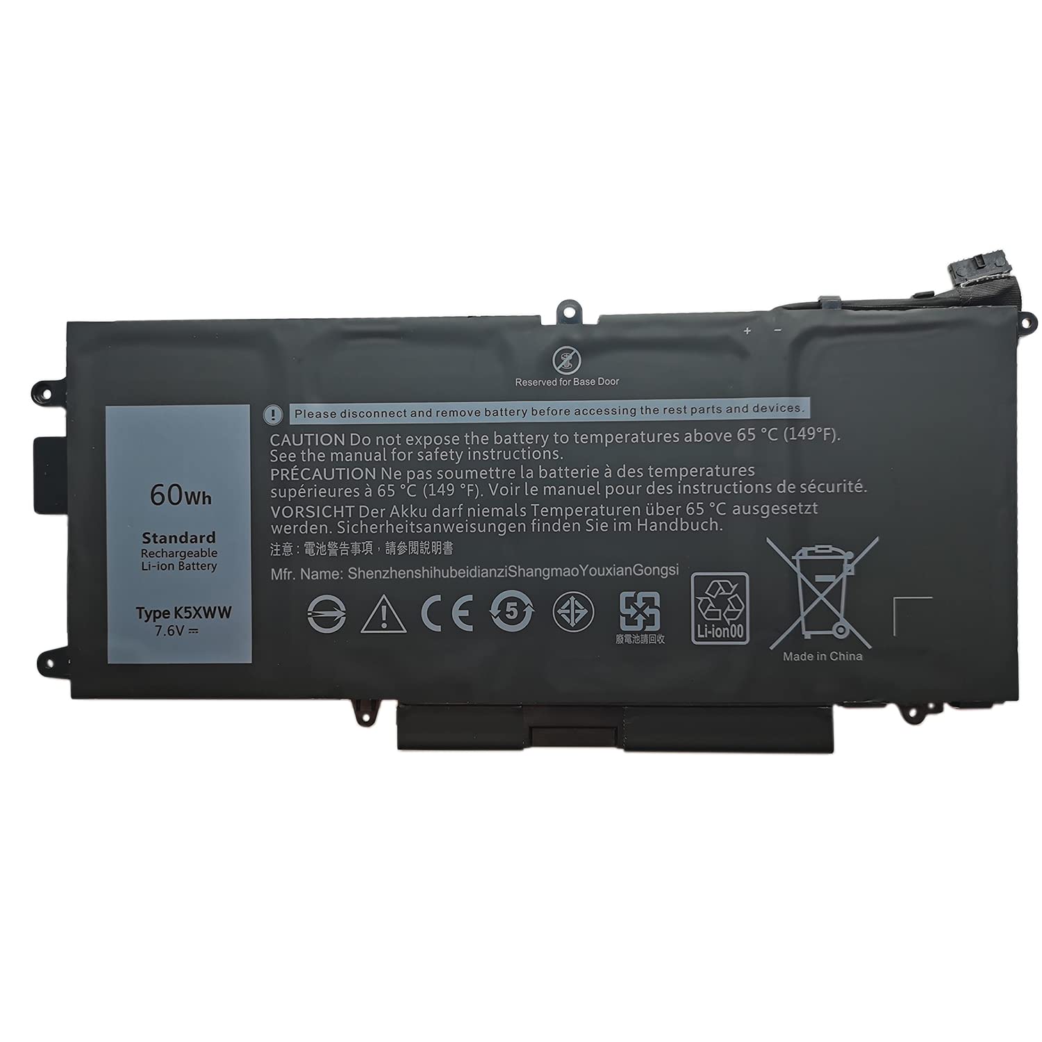 LIXIEKE K5XWW Laptop Battery Compatible with Dell Latitude 5289 7389 7390 2-in-1 Series Notebook 71TG4 725KY N18GG 7.6V 60Wh