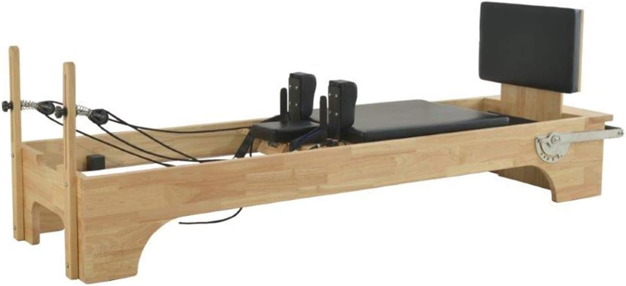 Byron Bay Pilates Co. Studio Pilates Reformer - Commercial Pilates Machine for Home or Studio with Sold Jump Board, Foot-Straps + Long Box