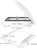 Vista 21 de Ventilación de techo para caravana o remolque, manual de 14 x 14 pulgadas