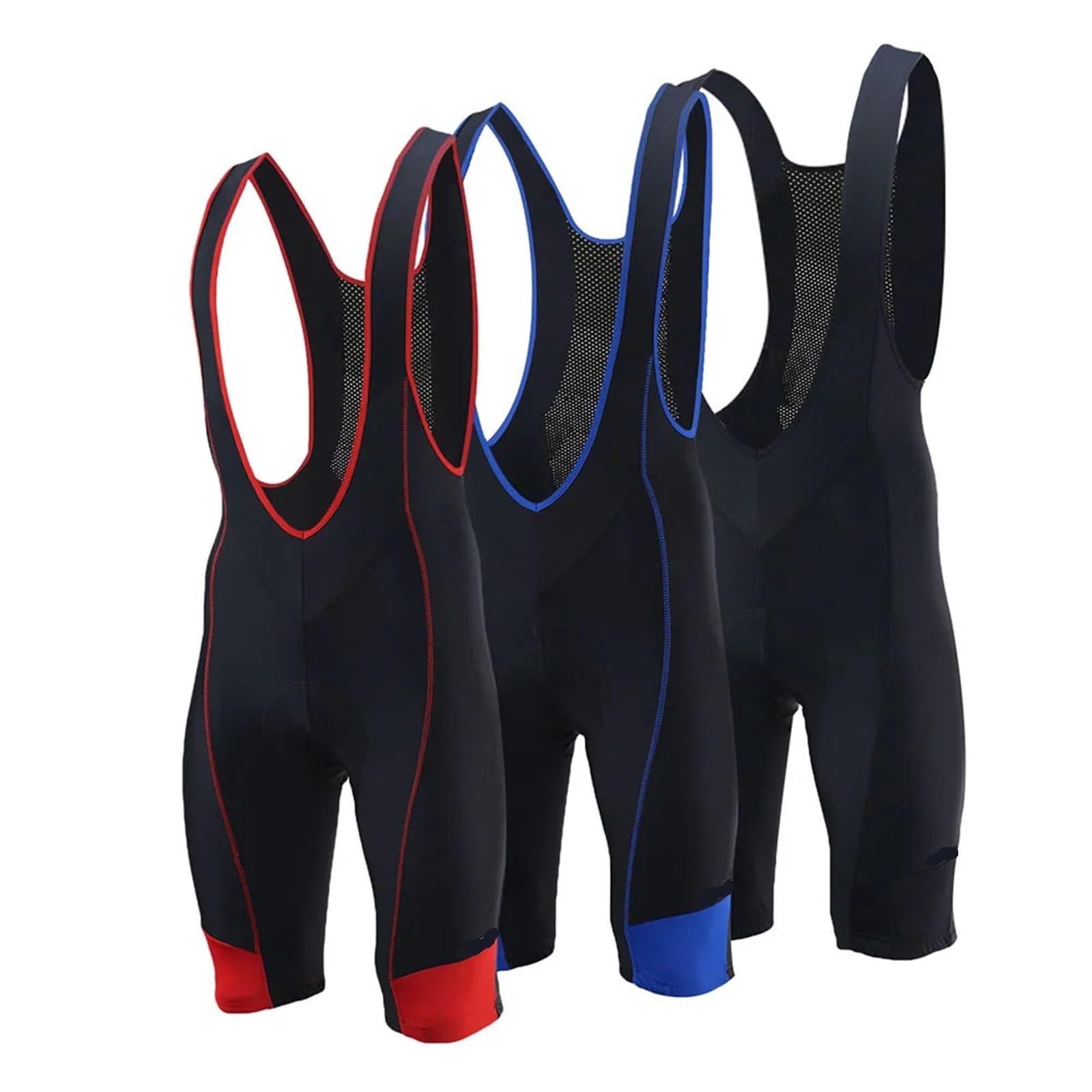 Culotte de Ciclismo con Tirantes for Hombre Culotte de Ciclismo con Tirantes y badana para Ciclismo(Black,S)