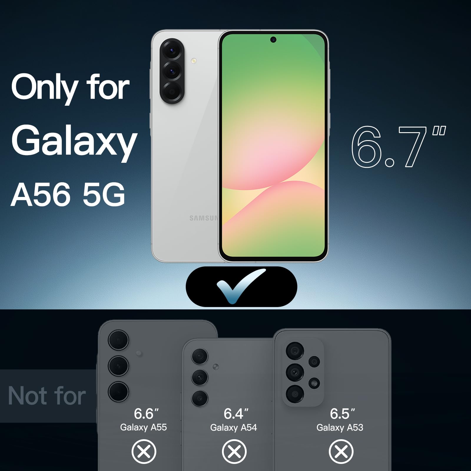 JETech Cover per Samsung Galaxy A56 5G, Anti Ingiallimento Antiurto Paraurti Protettiva Cellulare Custodia, Antigraffio Retro Rigido in PC (Trasparente)
