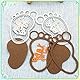Canzoon Stanzschablonen Baby 2022 Neu 3Pcs Silber Prägeschablone Stanzmaschine Stanzschablone Weihnachten Für DIY Scrapbooking Baby Zubehör Stanzschablone Stanzschablonen Prägeschablonen