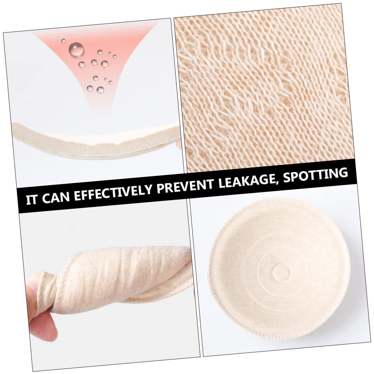 BESTonZON 6pcs Cotton Nursing Pads Reusable Breast Feeding Pads Soft Feeding Sponge Washable Milk for Breastfeeding