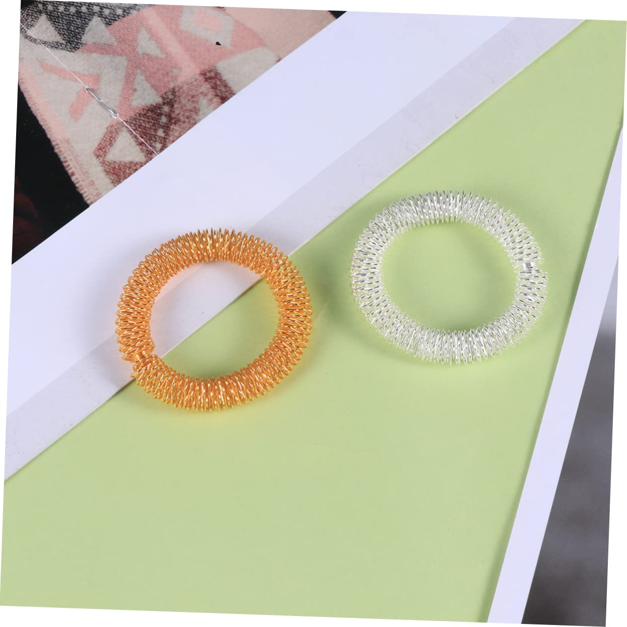 FOMIYES Chinese Massage Ring for Wrist Metal Acupressure Bracelet for Women Girls Boys Size Fits