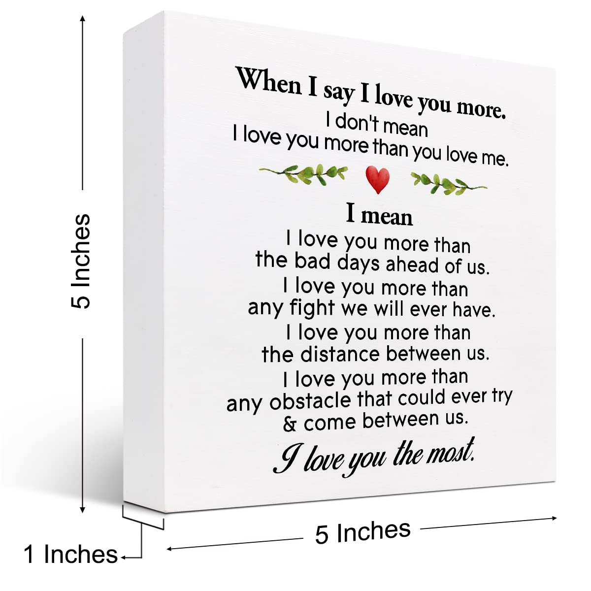 Amazon.com: When I Say I Love You More I Love You Most Wooden Box