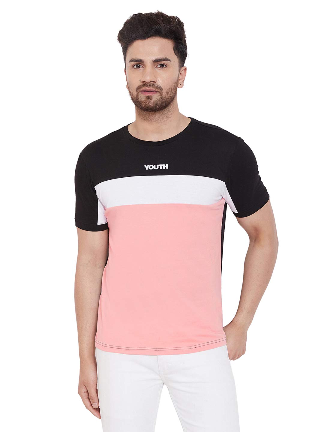 GRITSTONESPrinted Half Sleeve Round Neck T-Shirt for Men - GSHSPNT2512_P