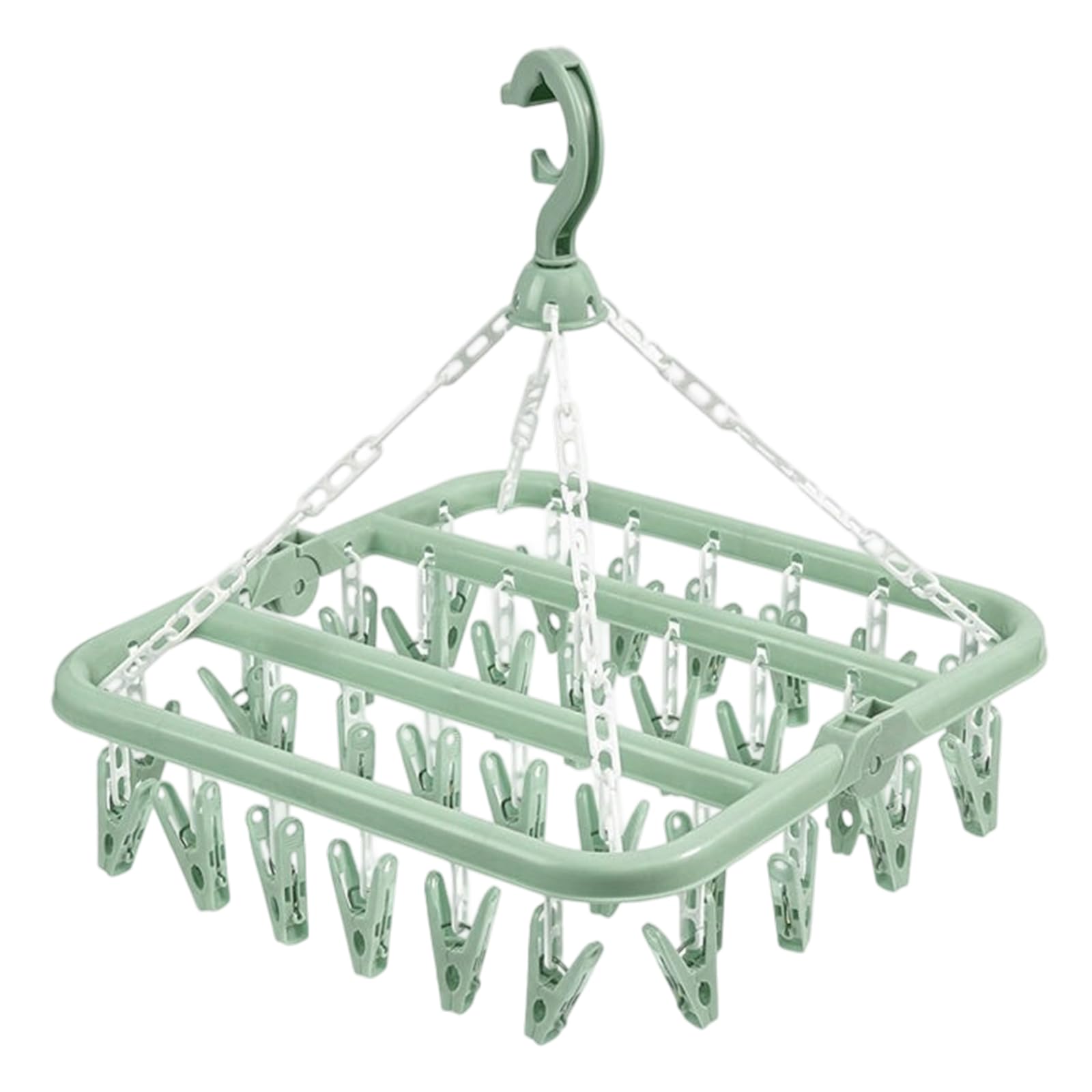 Nucelit Capacity Garment Hanger 32 Multiple Clips Space Efficient Foldable Frame Clothes Drying Rack for Apartments Heavy Duty Clothes Drying Rack