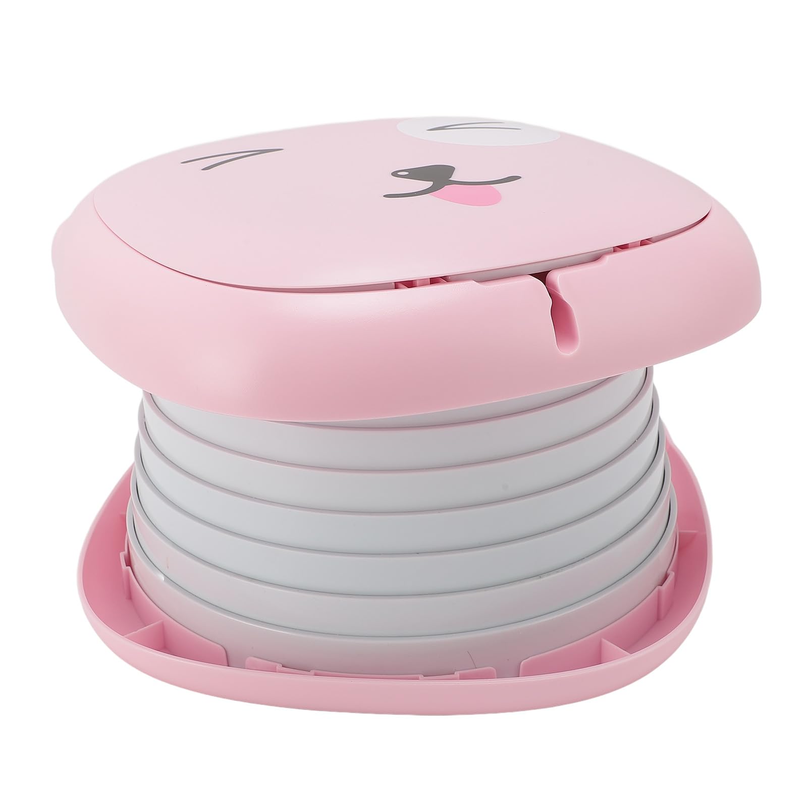 Vasino pieghevole per WC per bambini con borsa portaoggetti WC pieghevole per addestramento al vasino per viaggi in campeggio in auto (Rosa)