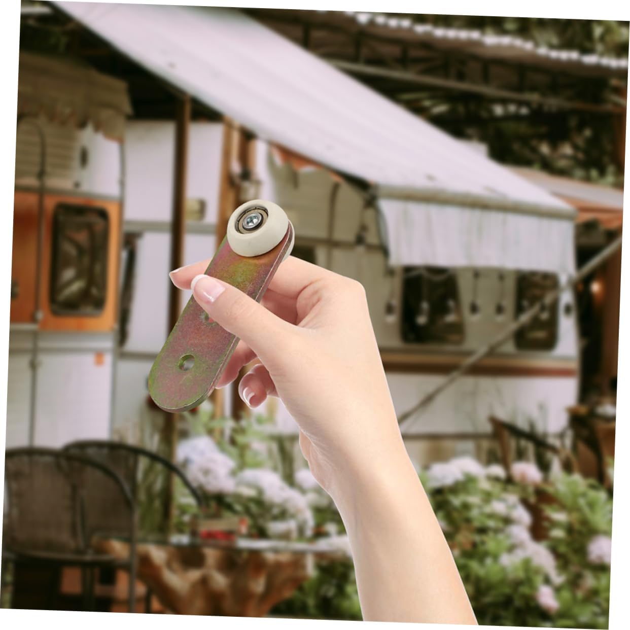 CHILDWEET 2pcs Side Curtain Rollers Pulley Block Replacement Parts for Window Doors Essential Hanging Wheel Accessory for Curtain Side Trailers Practical and Convenient Design