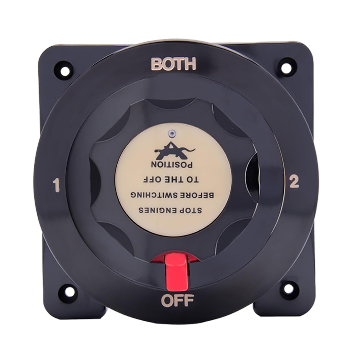 Marine Heavy Duty Dual Battery Selector Switch,Boat Safety Disconnect Switch Battery Master Switch Isolator ​for Power Disconnect Cut Off