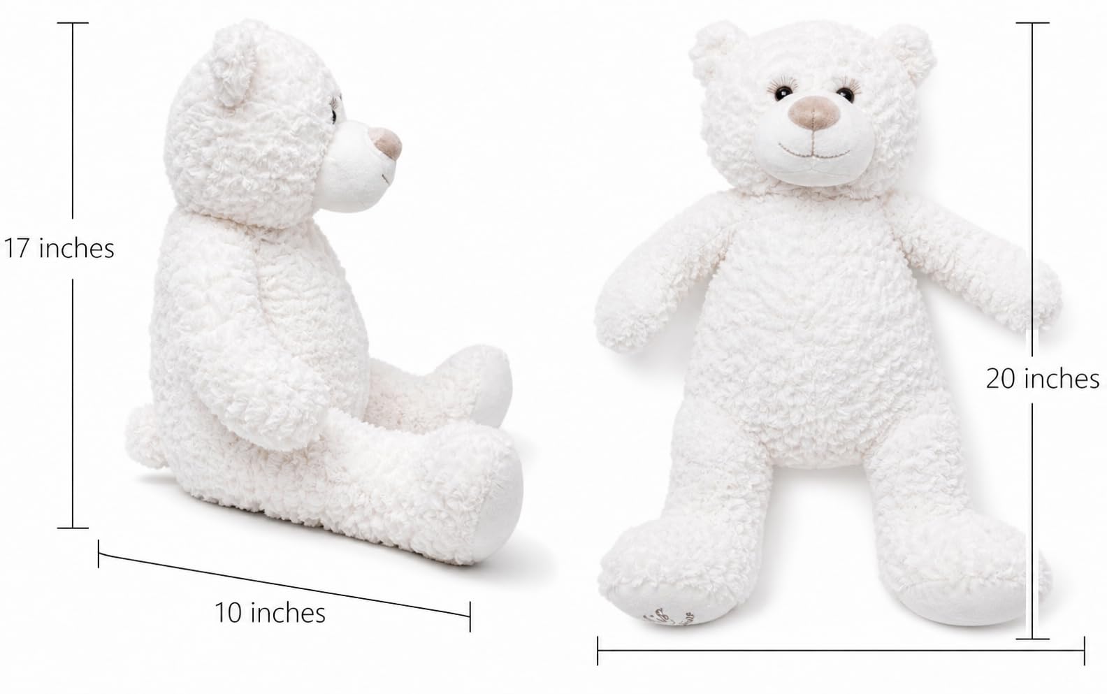 KINNEX COLLECTIONS SINCE 1997 B16831A-3 Teddybär mit Kleid und süßer 40,6 cm Stickerei (Mittelstück), 50,8 cm, Rosa