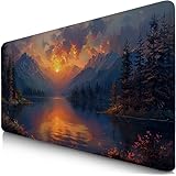 マウスパッド 山 マウスパッド 大型 90x40cm ゲーミング キーボード クッション 符合人体工学 多尺寸可选 最好的办公工具デスク マット風景 快適操作性 mouse pad 底部防滑可洗鼠标垫适合办公室和游戏使用 デスク マット F0-705