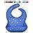 otterlove Silicone Bib - 100% Pure Platinum LFGB Baby Bibs with No Fillers (Single Bib - Very Peri - Stars Print)