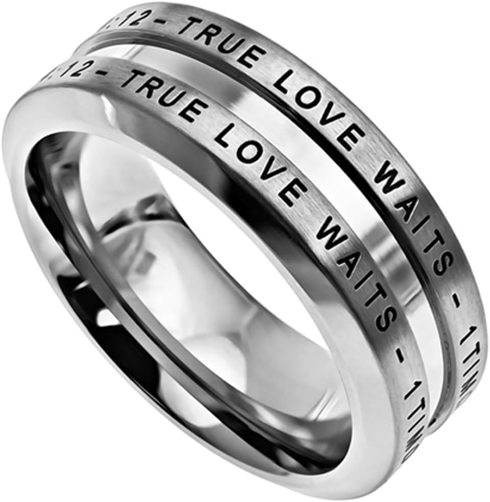 K19 1 Timothy 4:12 True Love Waits Purity Ring Abstinence Christian Promise Ring Scripture Verse