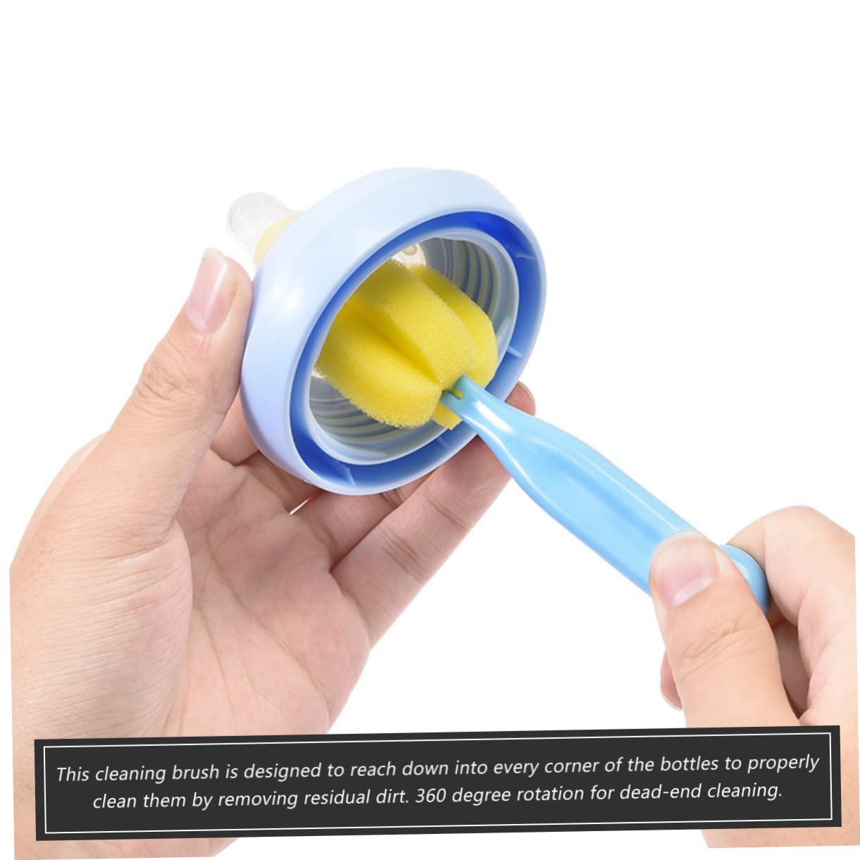 Juego de 5 cepillos para botellas de agua, cepillo de limpieza de silicona flexible, limpiador de tazas y botellas con nailon y acero inoxidable para una fácil limpieza de plexiglás y otras