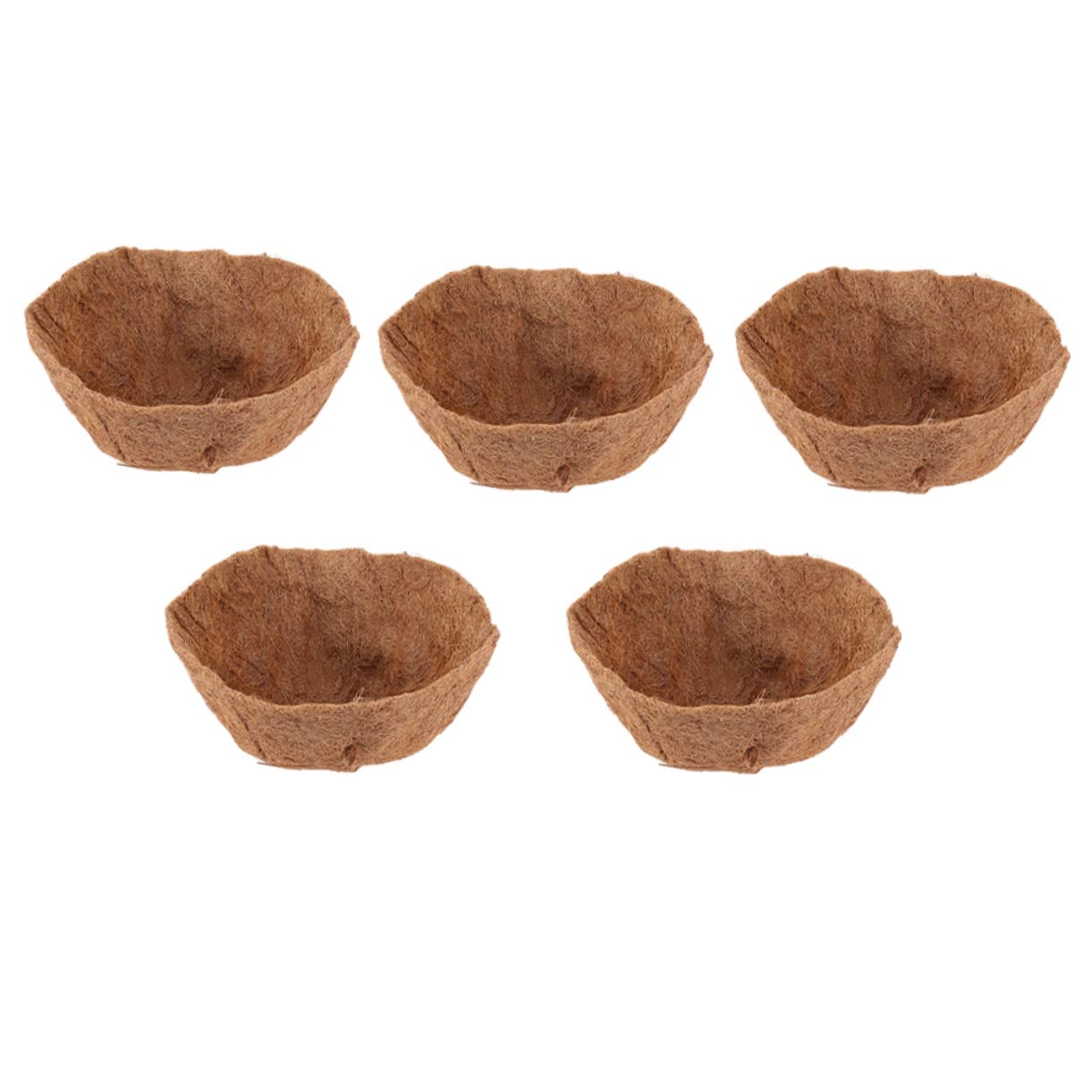Yardwe 5pcs Coconut Palm Mat Coir Hanging Pot Cushion Flower Basket Cushion Flower Pots Plants Outdoor Hanging Planter Orchid Pot Flowerpots Bottom Natural Flowerpot Base Replace Liner