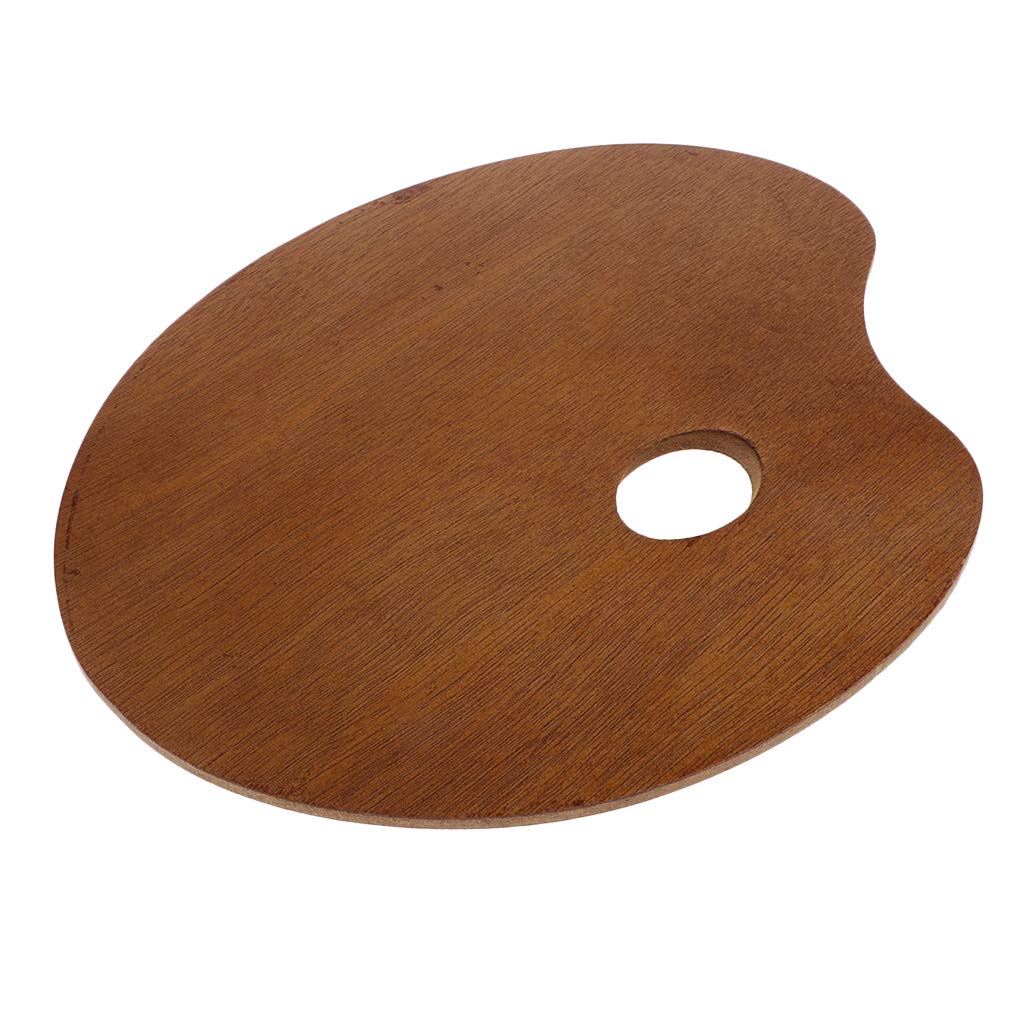 Harilla Ovale Malpalette Aus Holz – Zur Verwendung mit Acryl, Ölfarben Und Pinseln, 30x40cm