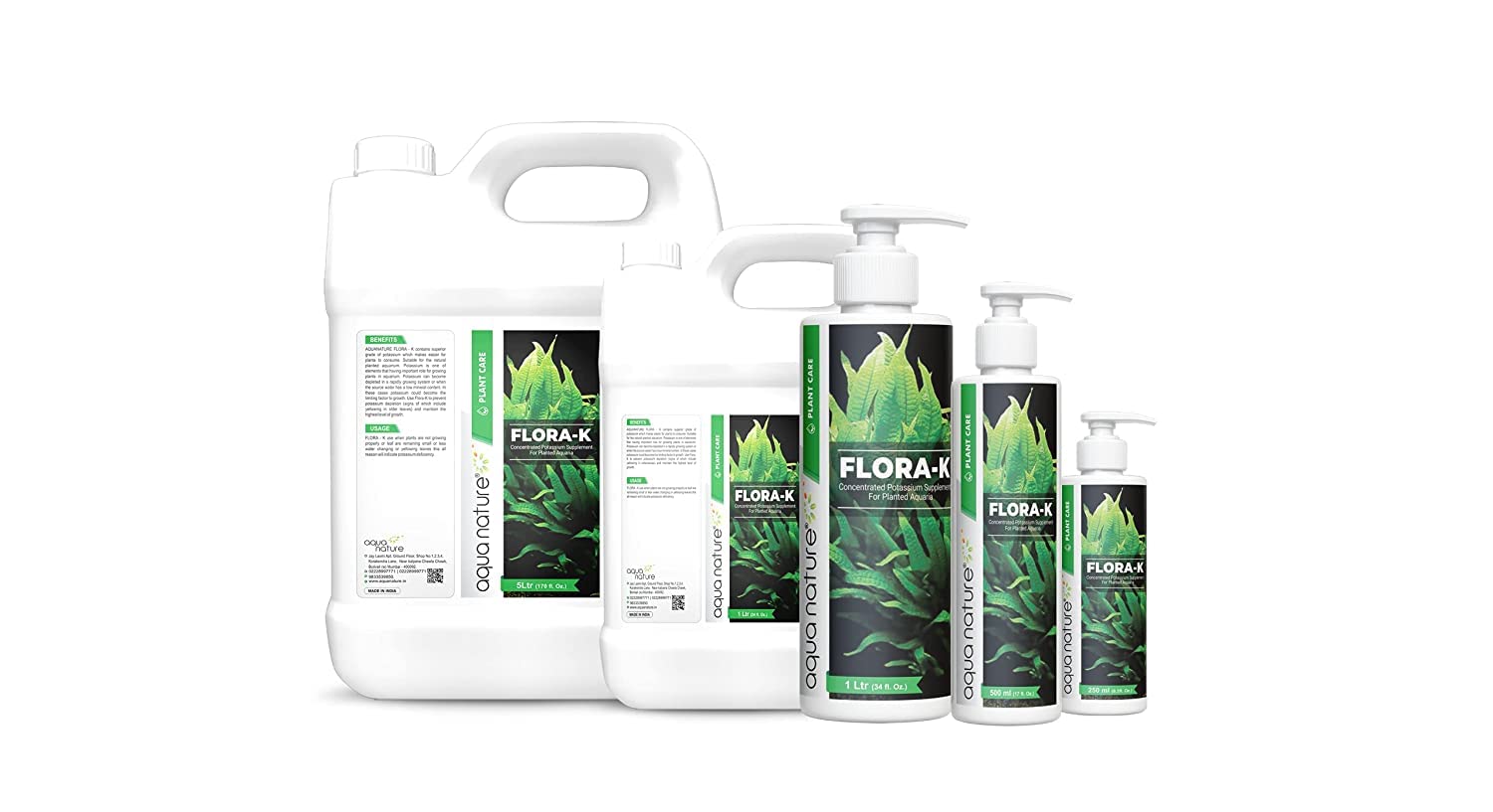 AquaNature® Flora-K Concentrated Potassium Supplement for Freshwater Planted Aquaria (120 Ml) 1