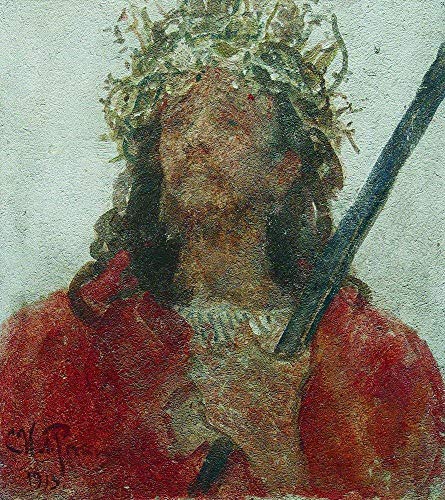 Christ couronne d'épines Ilya Repin tableau religieux pour coin prière et salon