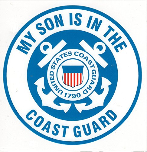 My Son Is In The Coast Guard 4" Clear Decal #TOP11