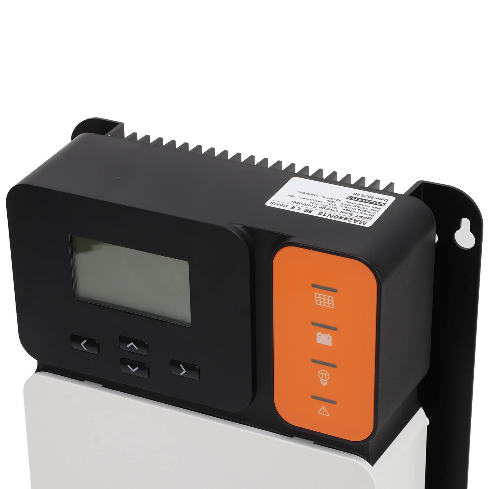 Hyuduo Regolatore di Carica Solare MPPT, Regolatore Batteria Pannello Solare in Lega di Alluminio 40A 12V 24V Automatico, Ingresso Fotovoltaico 150V, , Archiviazione Dati 300 Giorni per Uso Marino