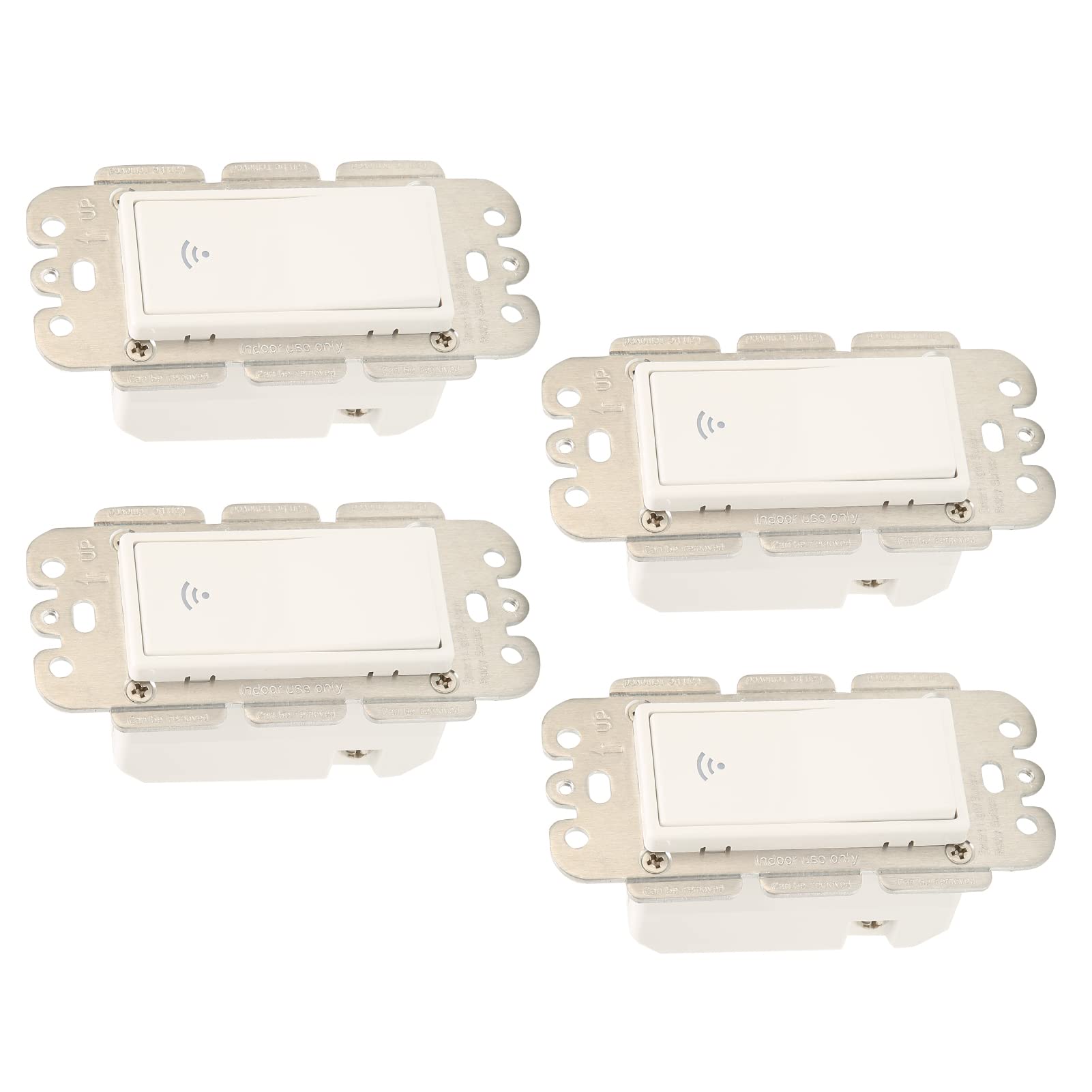 4-Gang-WLAN-Smart-Lichtschalter, Sprachsteuerung, APP-Fernbedienung für, Einfache Installation für Smart Home-Besitzer, Weiß