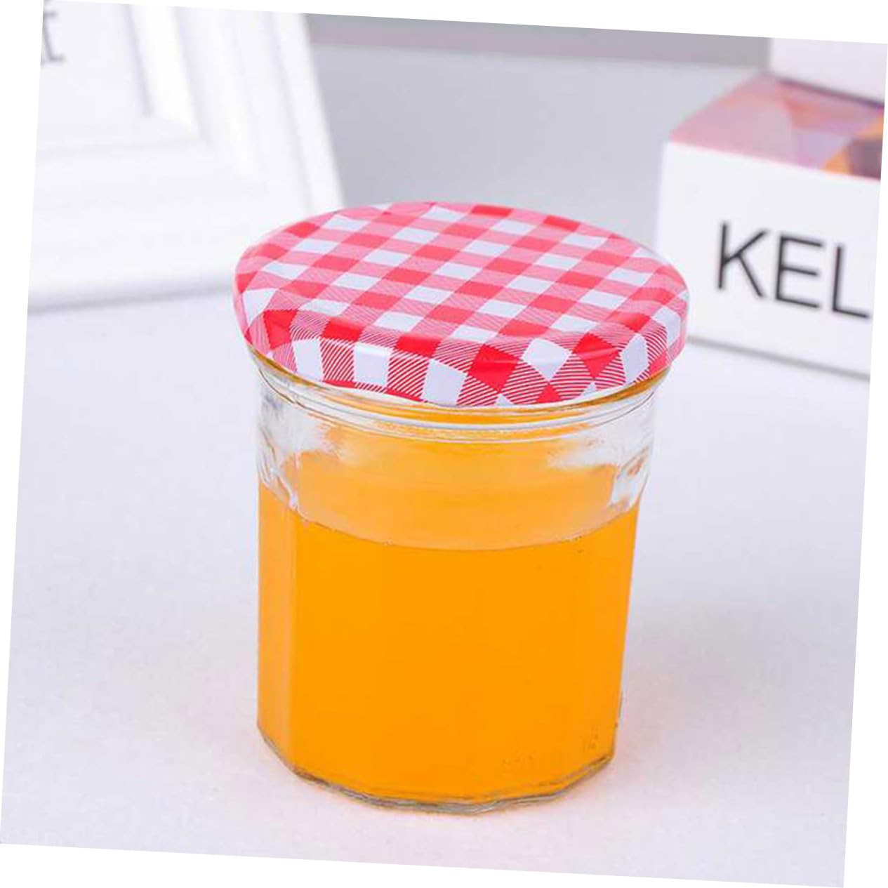 6 Stück Glas Vorratsbehälter mit Luftdichtem Verschluss Transparente Honig und Küchenaufbewahrungsgläser Staubgeschützte Frischhaltedosen für Haushalt und Marmeladenlagerung