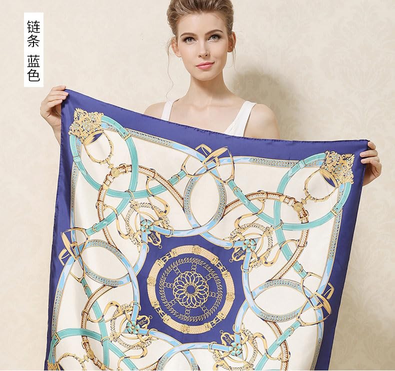 Large Square Silk Scarf with 100% Mulberry Silk,10+ Different Optional Patterns,88 x 88cm(34 x 34in),真丝围巾2