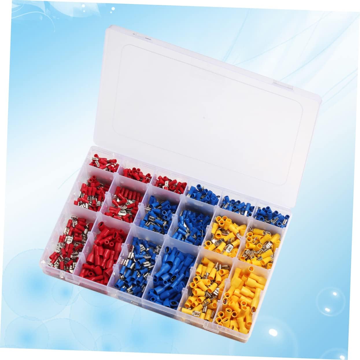 900pcs Wide Range Terminal Block Set Crimp Terminals Electrical Connectors Plugs Insulated for Home Shop Vehicle Essential for Wiring Projects