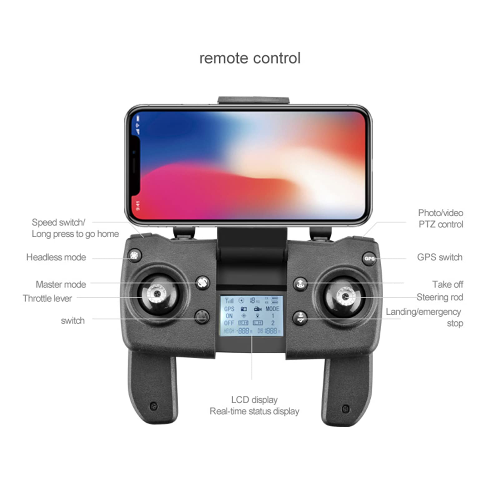 Drone 4K 30fps Camera with 3-Axis Stable Gimbal GPS Quadcopter with Obstacle Avoidance AI Tracking Advanced-Return Home 35Mins Flight Time Battery*1(Battery*2)