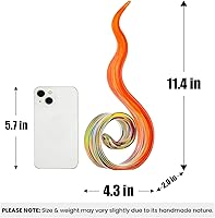 Vista 3 de 11.4" Tall Hand-Blown Glass Sculpture Murano-Style Sculpture Art Ornament Statue Figurines Home Decor Accent Piece Coastal Ocean Nautical Home