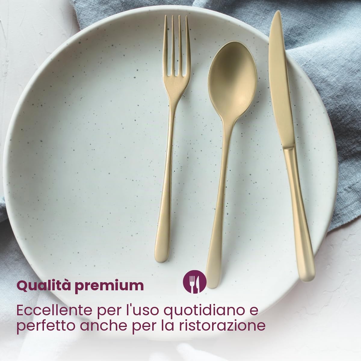 Sambonet Servizio 36 Pz Monoblocco Taste Antique Pvd Champagne