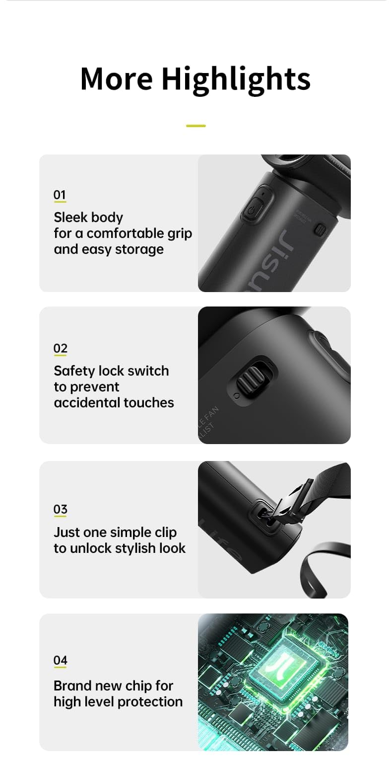 Ventilatore turbo portatile, vento super forte, 5 velocità, batteria a lunga durata, 5000 mAh, ricaricabile tramite USB, ventilatore tascabile multiuso