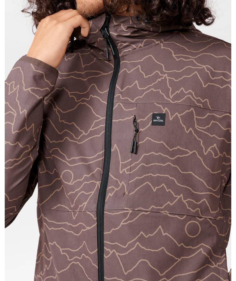 Image of Rip Curl Men's Elite Anti Series Hooded Wind Breaker, Water Repellent Jacket