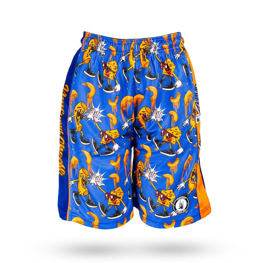 Flow Society Mens Mac 'n Cheese Attack Athletic Shorts with Pockets Blue