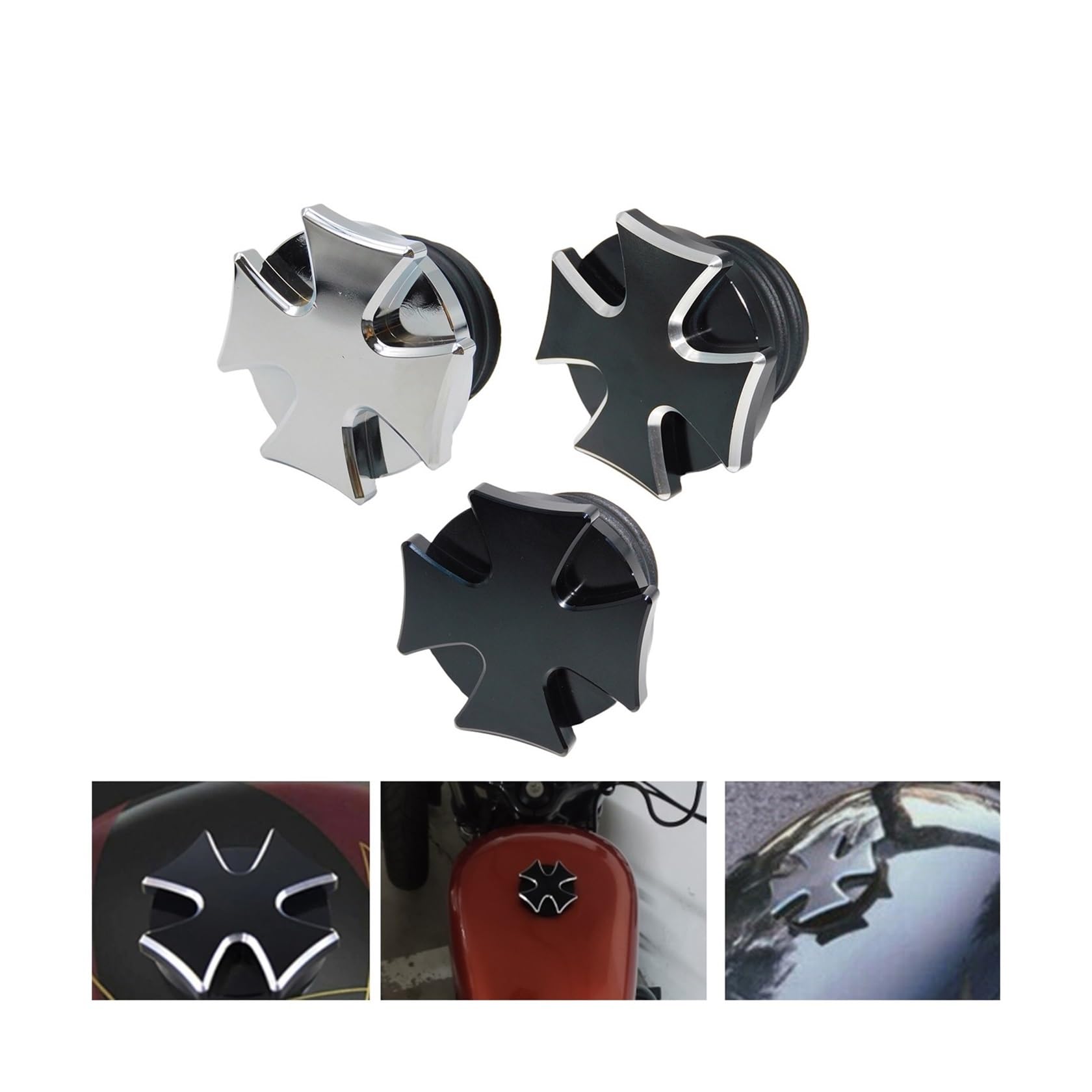 Bouchon réservoir moto Pour Har&ley Touring Street Glide Softail Dyna Sportster XL 883 Moto Réservoir De Carburant Bouchon D'huile Ventilé