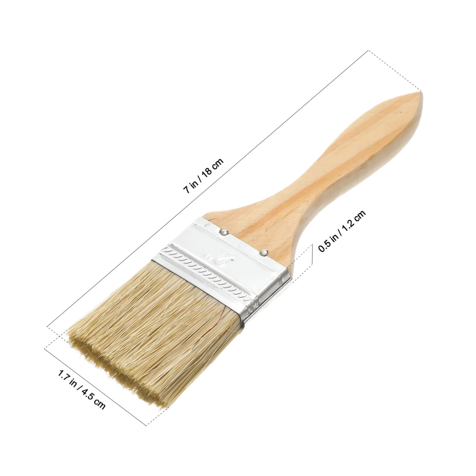 Holibanna 30 Pièces Lot de Pinceaux Plats à Peinture avec Manche Épais Brosses Robustes pour Murs Clôtures Vernis et Travaux de Rénovation à Domicile